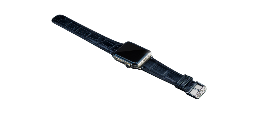 Apple iWatch 4 White Gold 24k (Золото) Blue